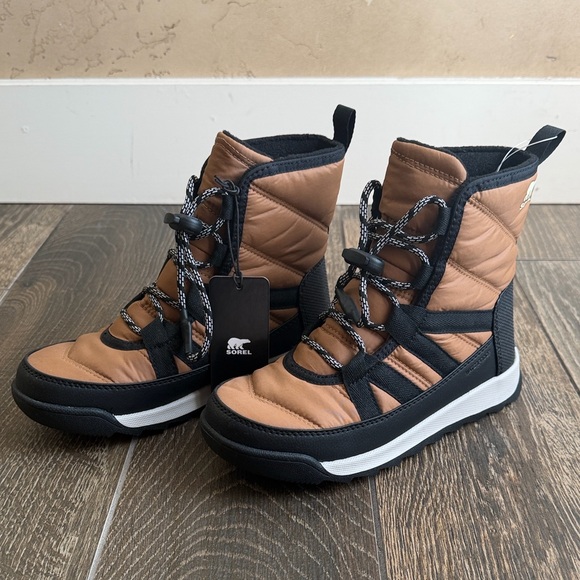 Sorel Girls’ Whitney II Elk/Black Short Lace Up Waterproof Boots—2 - Picture 2 of 11